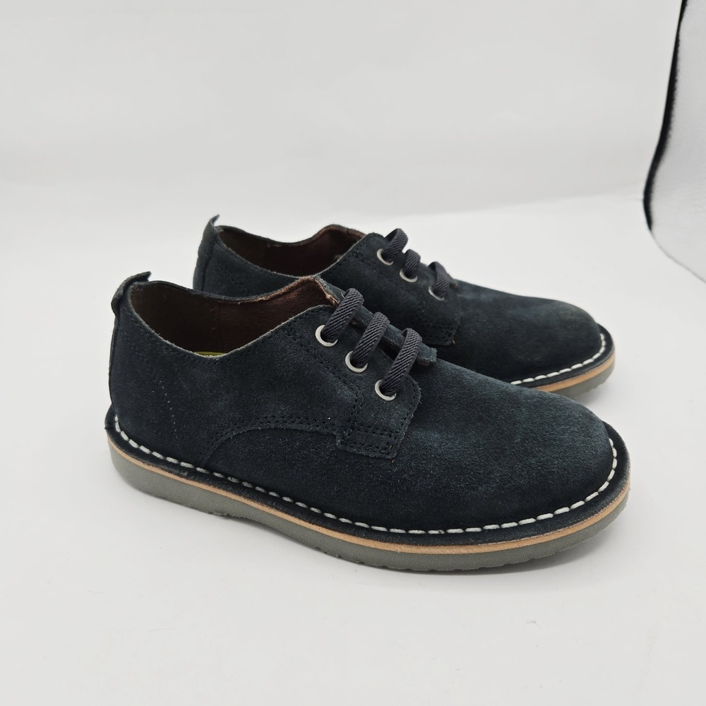 Florsheim Boys‎ Navigator Dress Casual Plain Toe Jr. Oxford 12 Navy Suede